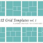 12x12 Collage Grid Templates