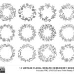Embroidery Wreath Patterns Product Preview