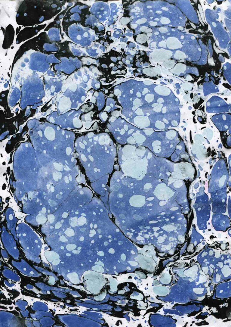 Blue Marbled Paper #4