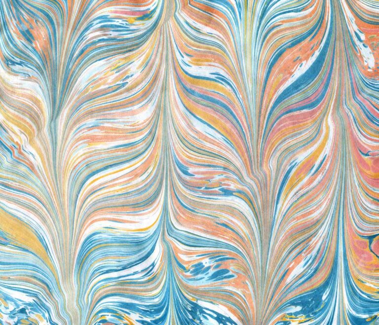 Feathered Marbled Paper #7
