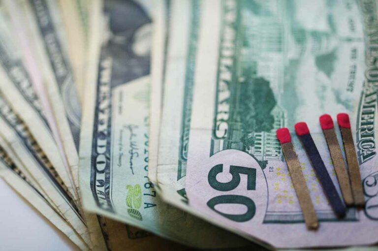 Money to Burn Concept Photo