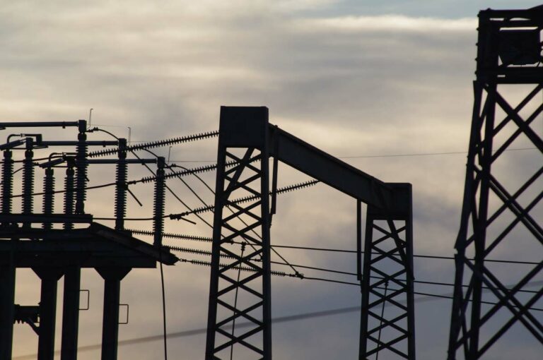 Power Station at Sunset Abstract Photo
