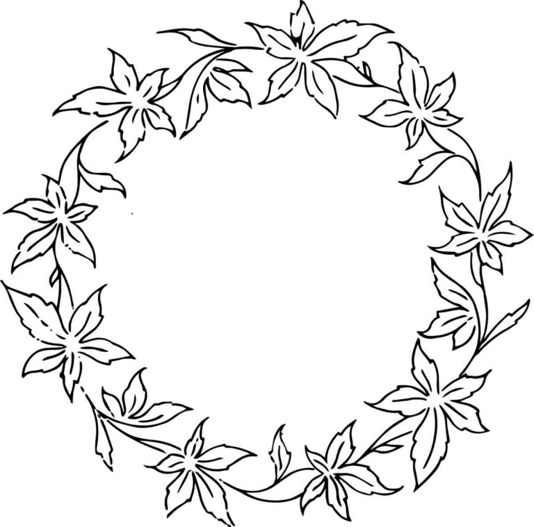 Vintage Embroidery Floral Wreath Pattern 10