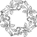 Rs Vintage Floral Wreath Line Art 9