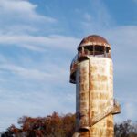 Rusted Water Tower Autumn Web