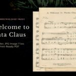 Welcome To Santa Vintage Sheet Music Web Preview