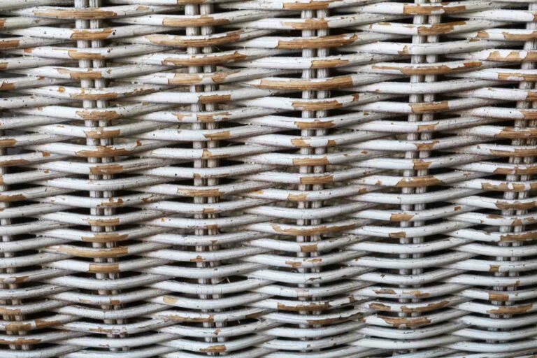 Distressed White Wicker Texture