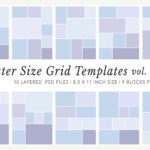 9 Block Collage Grid Lettersize Template Grids Vol6