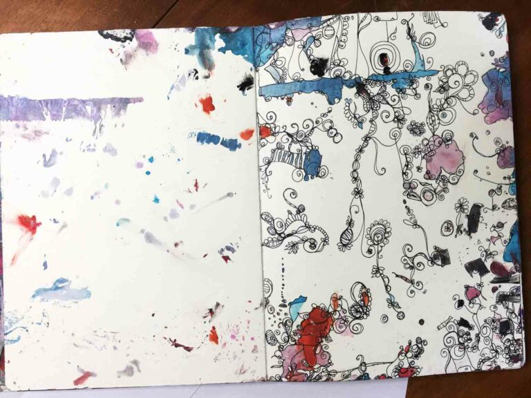 Photo of Painted and Doodled Art Journal