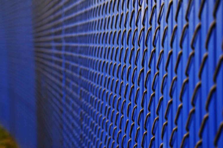 Blue Fence Wall