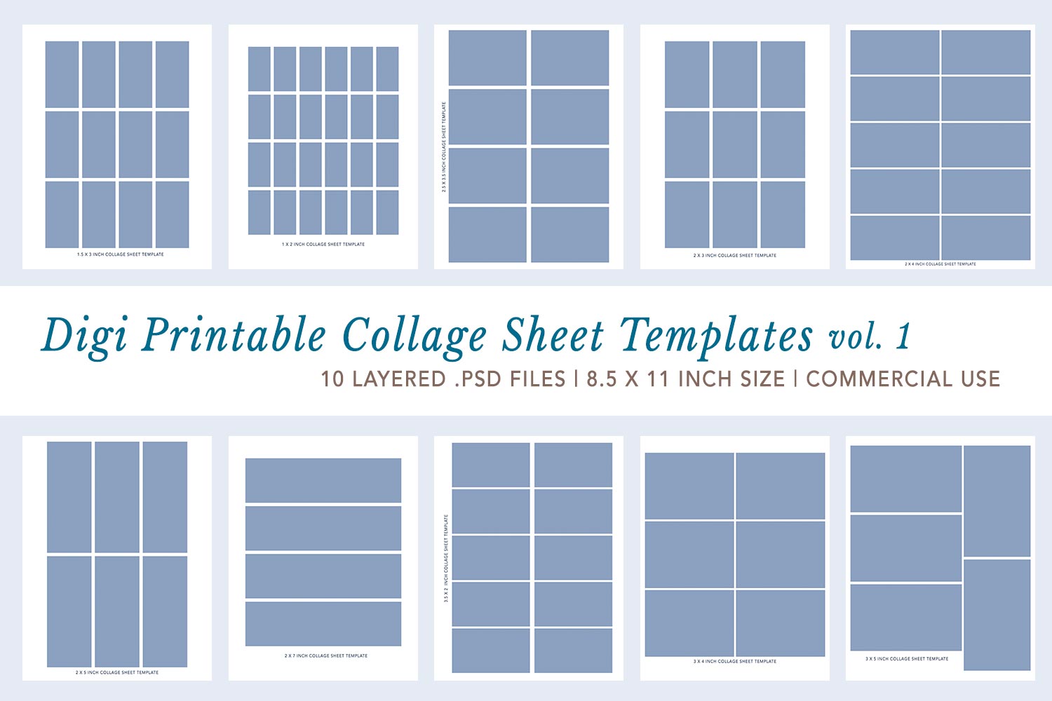 Digi Printable Collage Templates Vol01