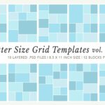 Letter Size Collage Templates Grid 12 Block Vol 4