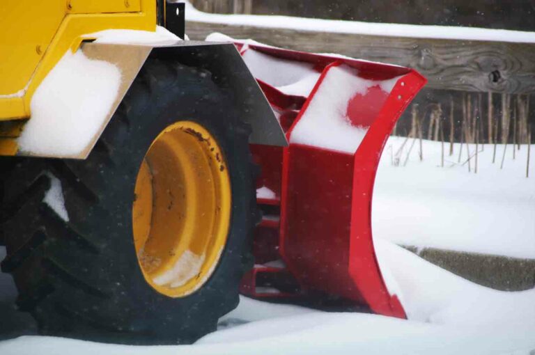 Snow Plow on Cold Winter Day