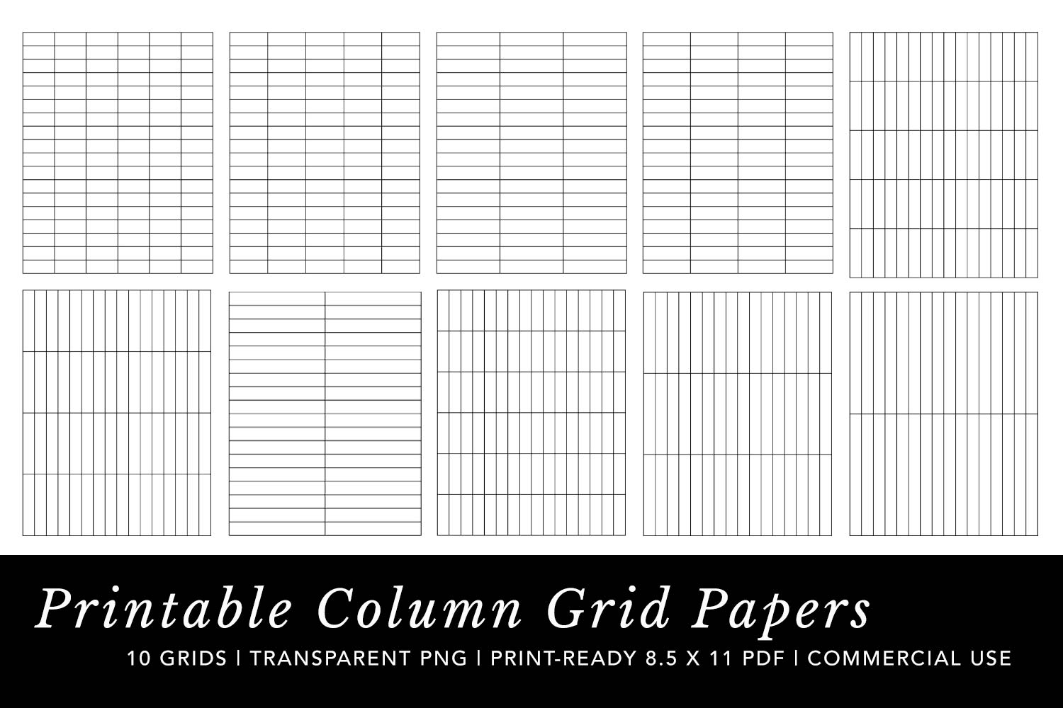 Printable Column Grid Papers