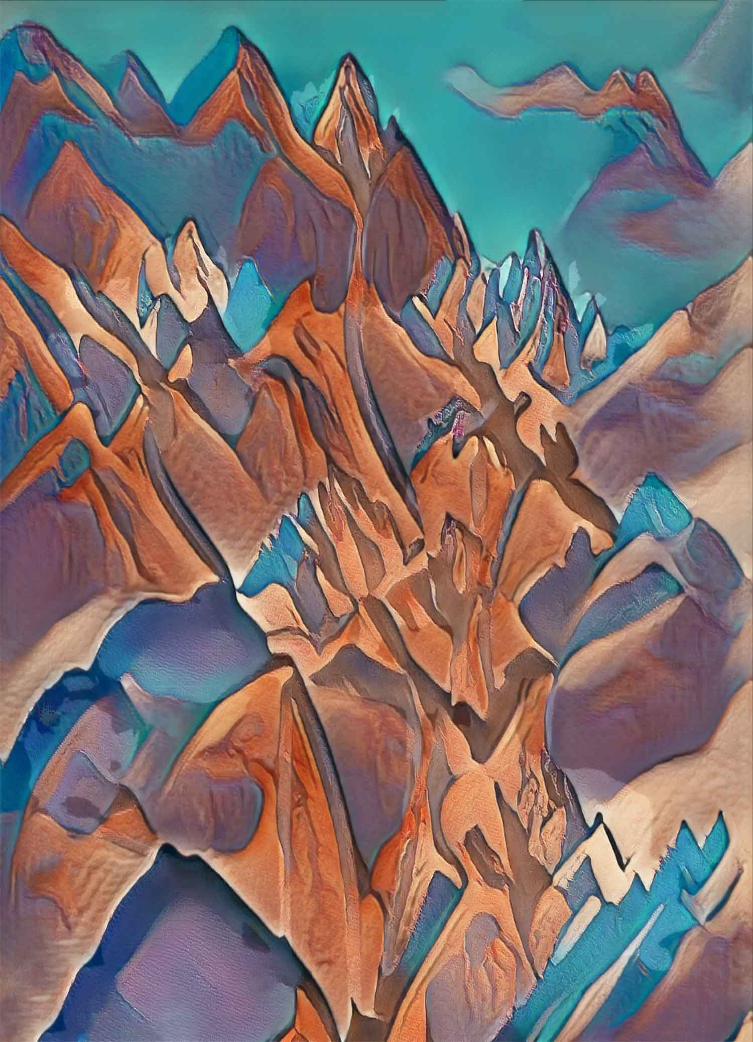 Clover Mountain Abstract Art Web Preview