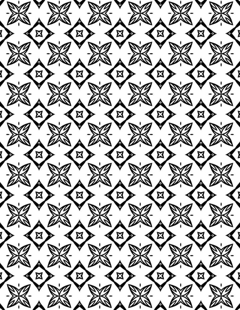 Geometric Black & White Patterned Paper 05