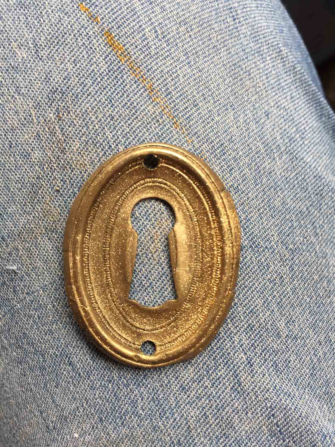 Brass Escutcheon Keyhole Cover