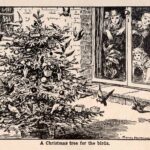Christmas Tree For The Birds Vintage Maybank Illustration Ephemera Preview