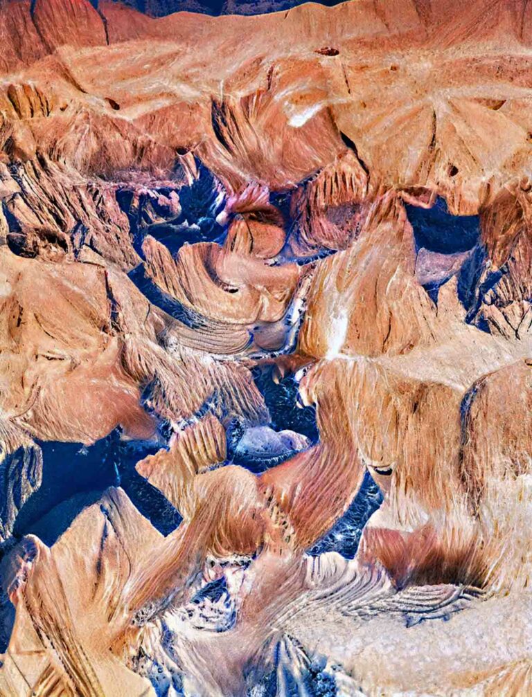 Canyon Desert Mountain Abstract Collage Paper Background
