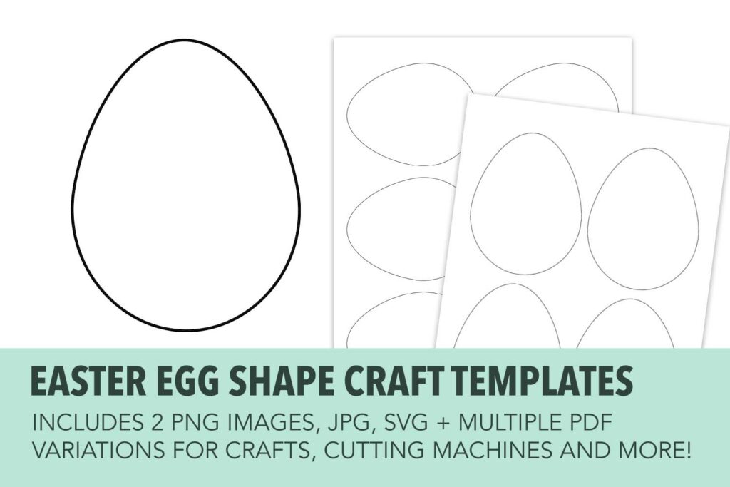 Easter Egg Shape Templates