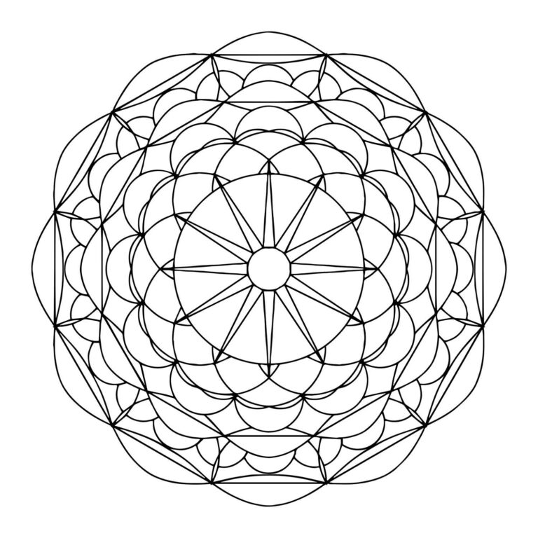 Mandala Coloring Page & SVG 05