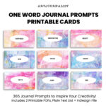 One Word Journal Prompts