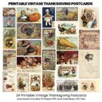 Printable Thanksgiving Postcards Preview