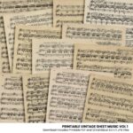 Printable Vintage Sheet Music Vol1
