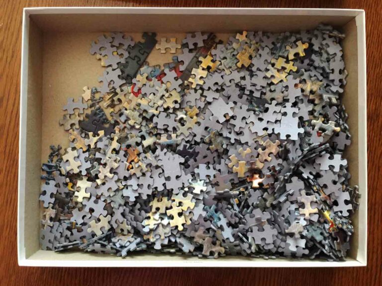 Puzzle Pieces in a Box