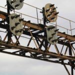 Rusty Metal Train Signal