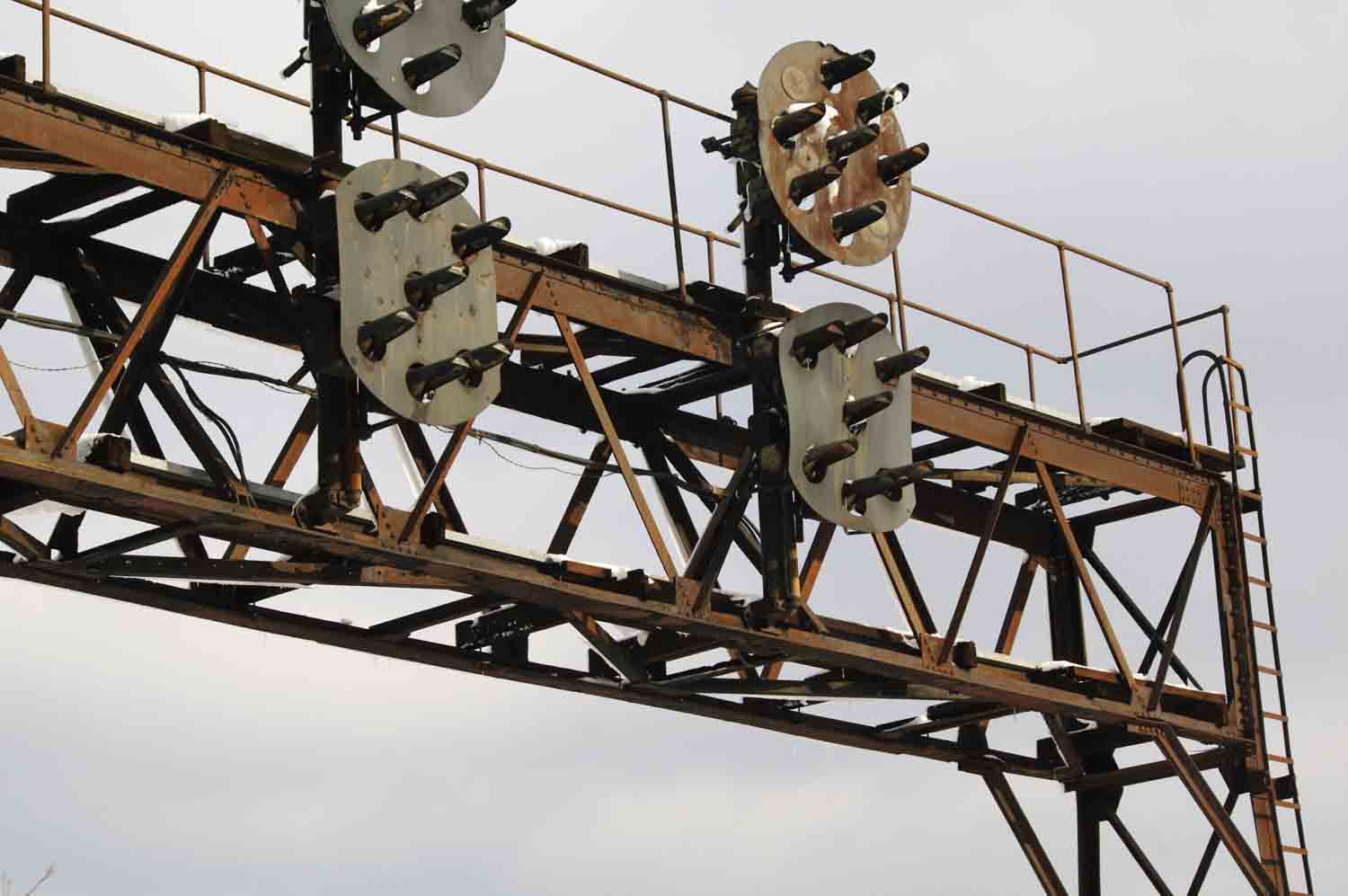 Rusty Metal Train Signal