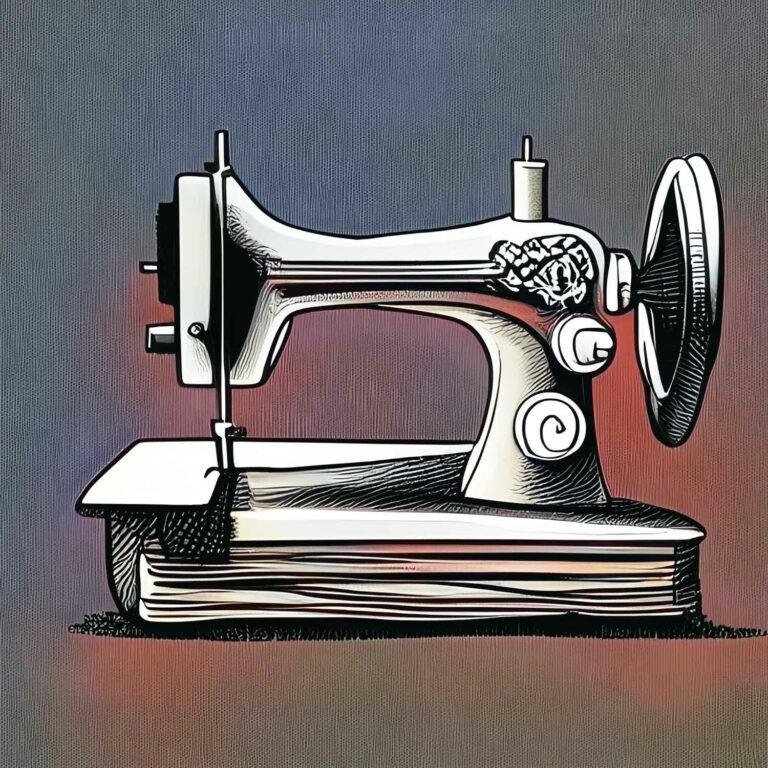 Vintage Sewing Machine Retro Clipart Image 02