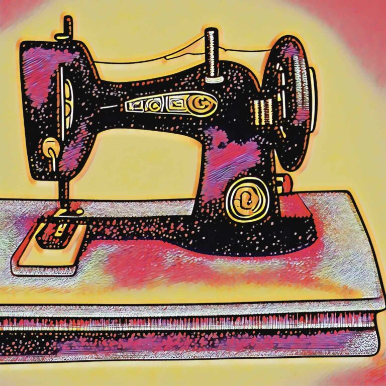 Vintage Sewing Machine Retro Clipart Image 04