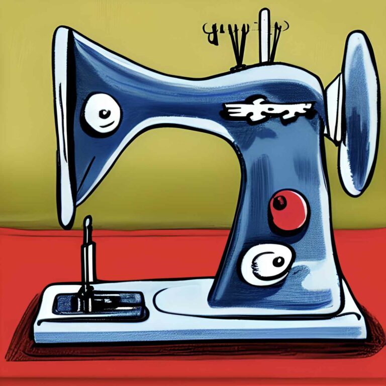 Vintage Sewing Machine Retro Clipart Image 07