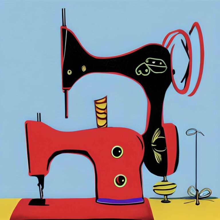 Vintage Sewing Machine Retro Clipart Image 08