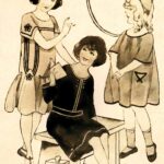 Vintage Girls On Bench Web