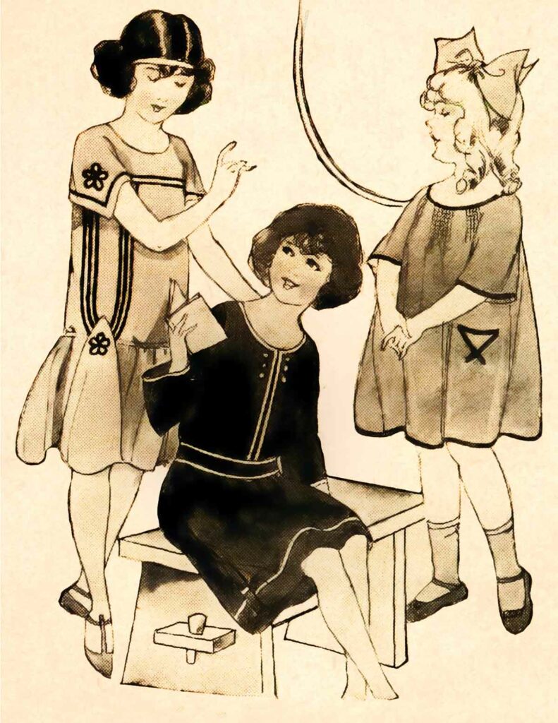 Vintage Girls On Bench Web