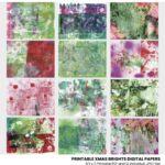 Xmas Brights Printable Collage Papers