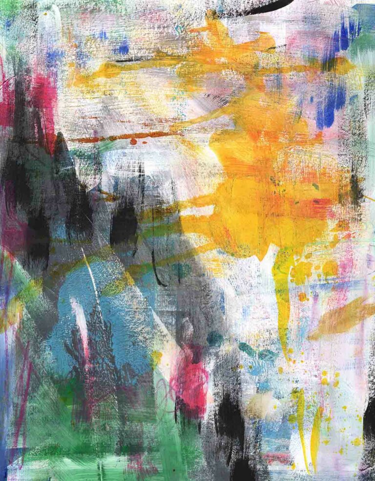 Abstract Mixed Media Acrylic Paint Background