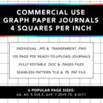 Graph Paper Journal Interiors Dfy 4 Squares Inch