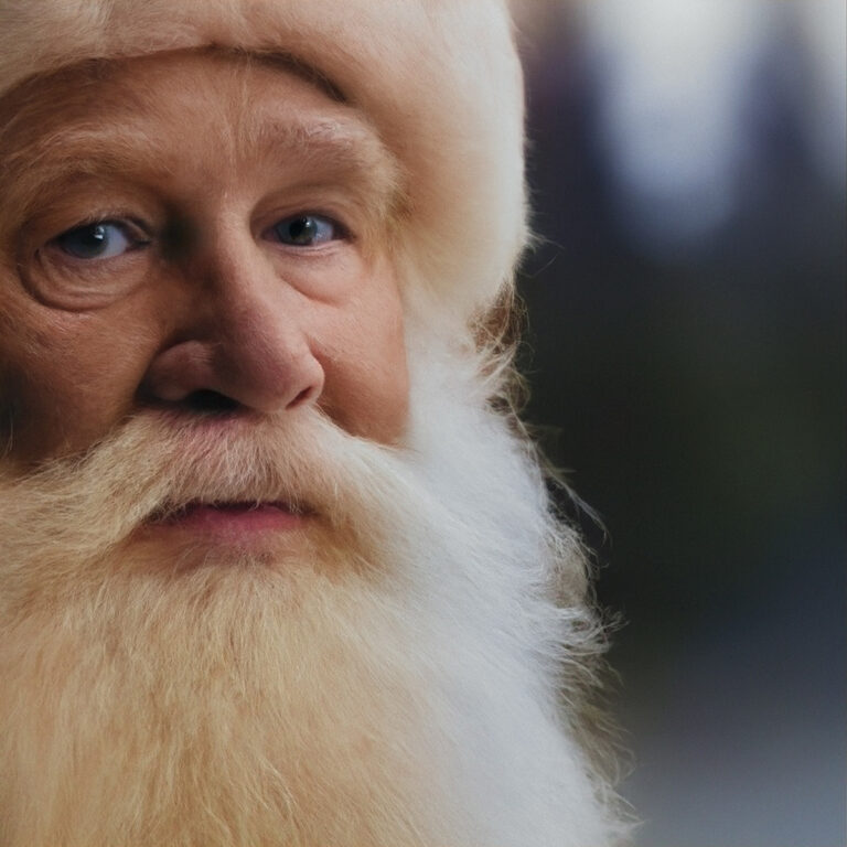 Santa Clause Close Up Portrait Stock Photo