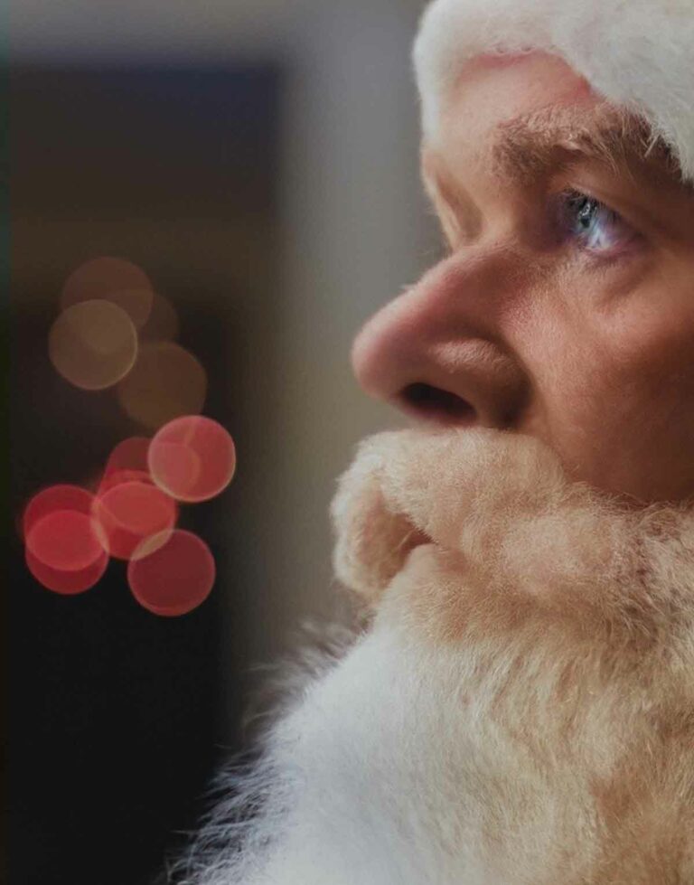 Santa Side View Face Profile Stock Photo