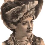 Victorian Woman Hat Pearls Web