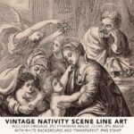 Vintage Nativity Scene 01