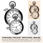 Vintage Pocket Watches Vintage Clocks Image