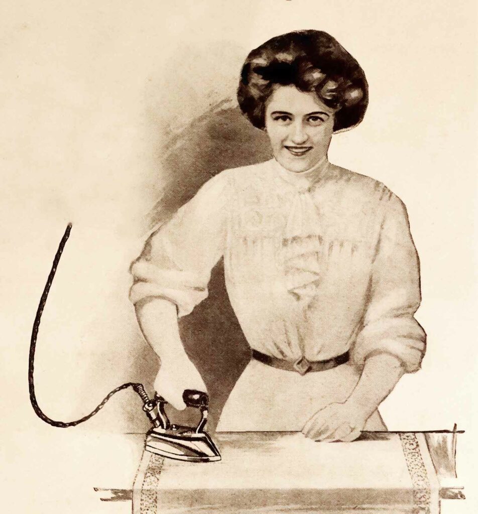 Vintage Woman Ironing Web Preview