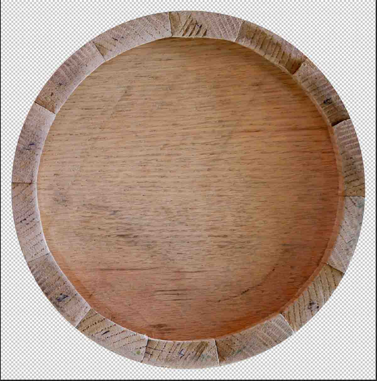 Wooden Bucket Circle Bottom Element Web