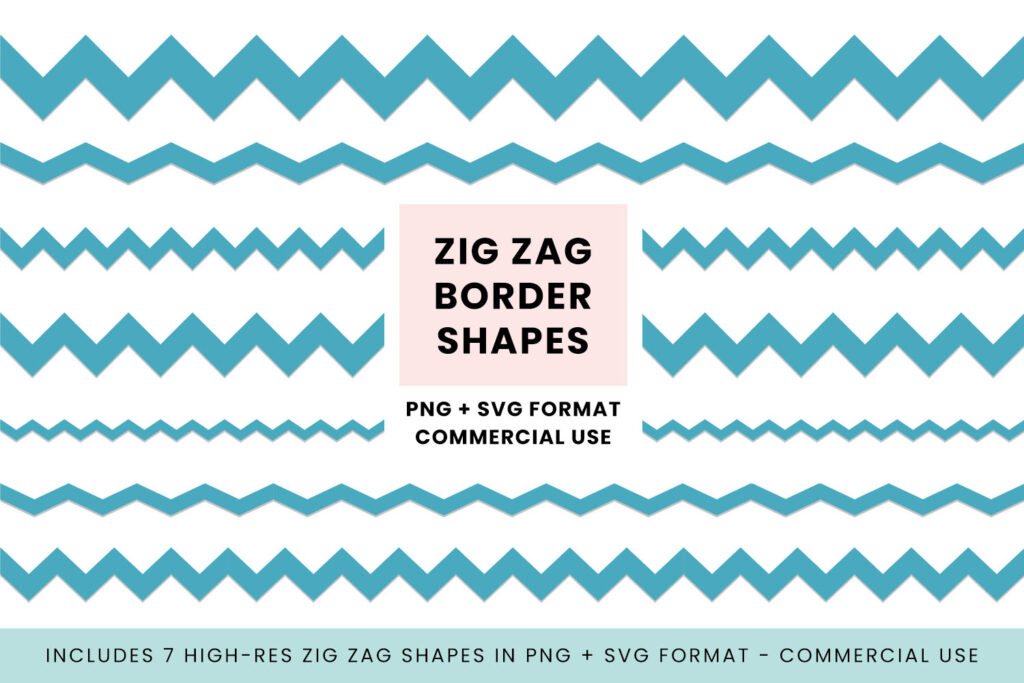Zig Zag Border Shapes Commercial Use