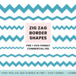Zig Zag Border Shapes Commercial Use