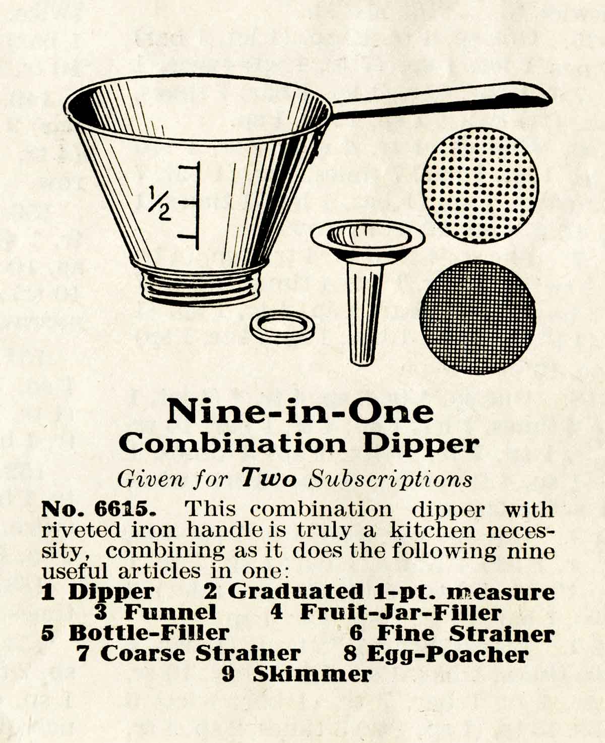 9 In 1 Combination Dipper Kitchen Utensil Advertisement Ephemera Webp